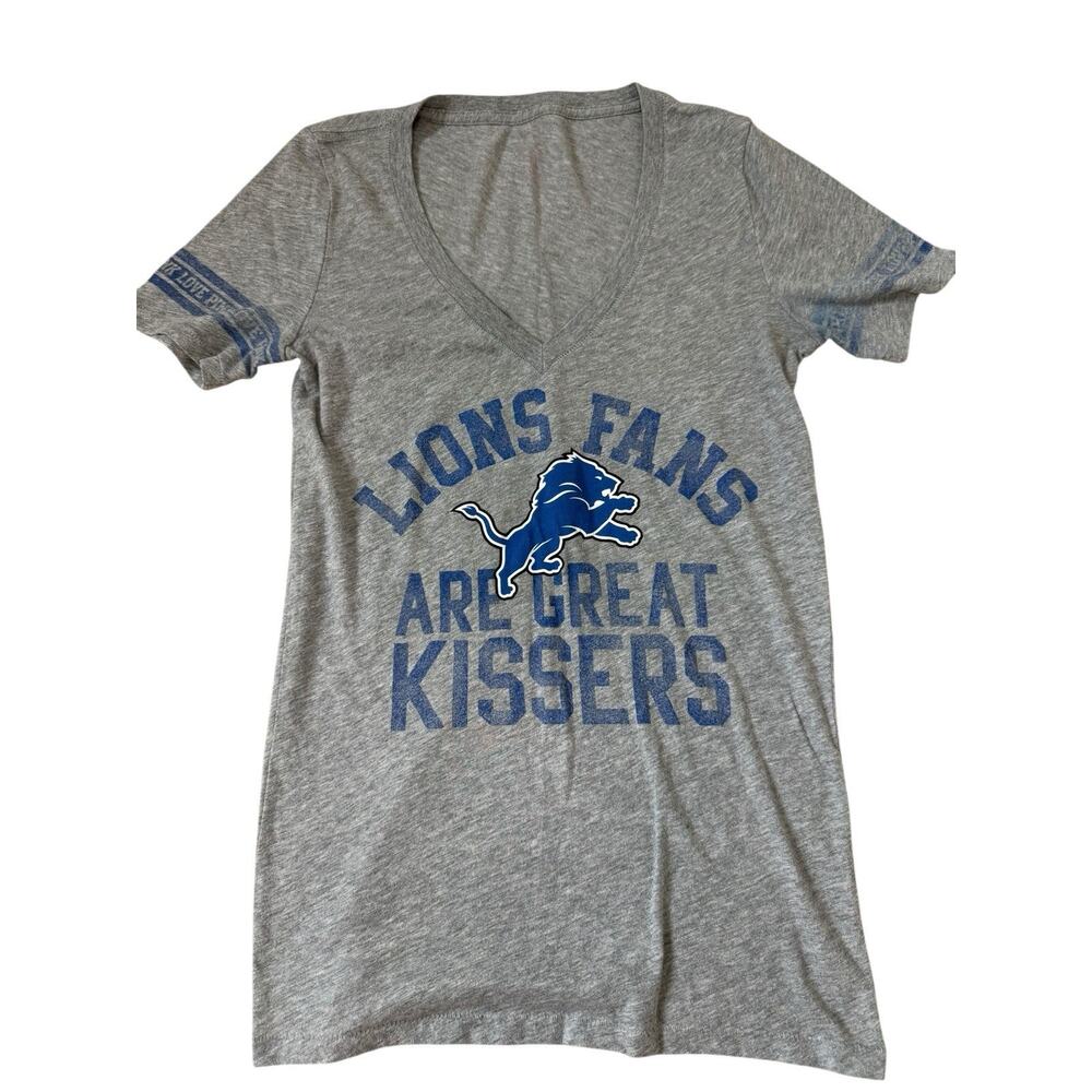 Vintage victoria secret PINK detroit‎ lions Fans are great kissers tshirt Y2K
